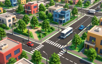 3D blockchain city builder