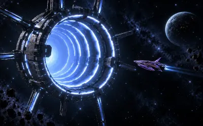 3D blockchain space game